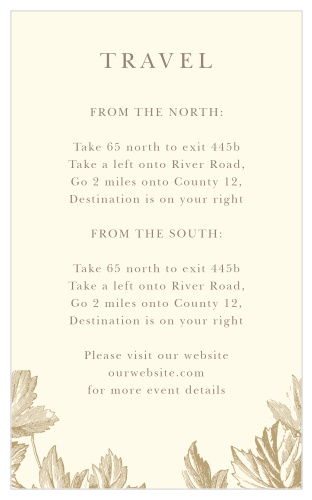 Our Vintage Autumn Direction Cards have a vintage charm that will have your guests beaming with delight.