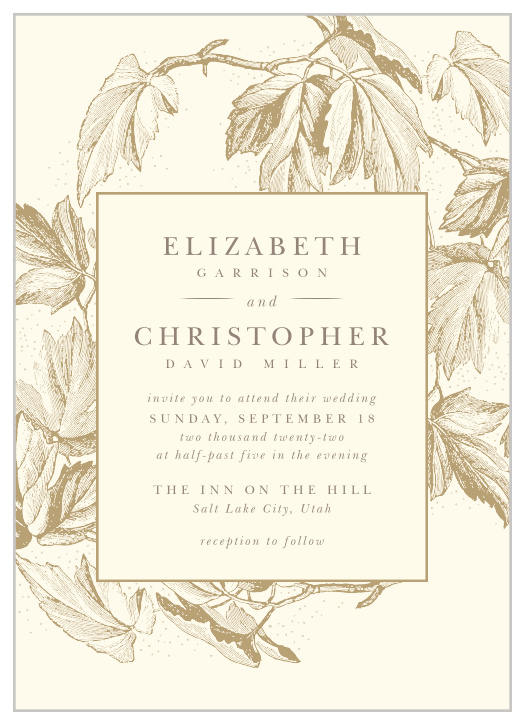 Our Vintage Autumn Wedding Invitations have a vintage charm that will have your guests beaming with delight.