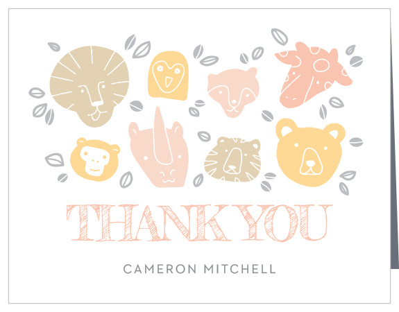 Send your party guests a wild "thank you" with our On Safari Children's Birthday Party Thank You Cards!