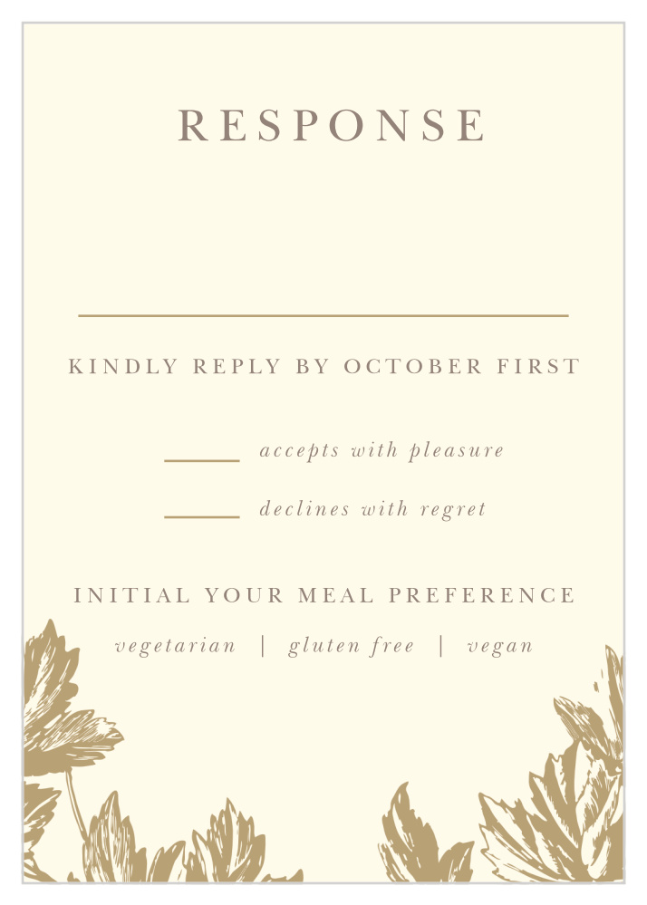 Vintage Autumn Response Cards