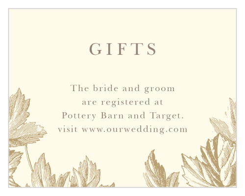 Vintage Autumn Registry Cards
