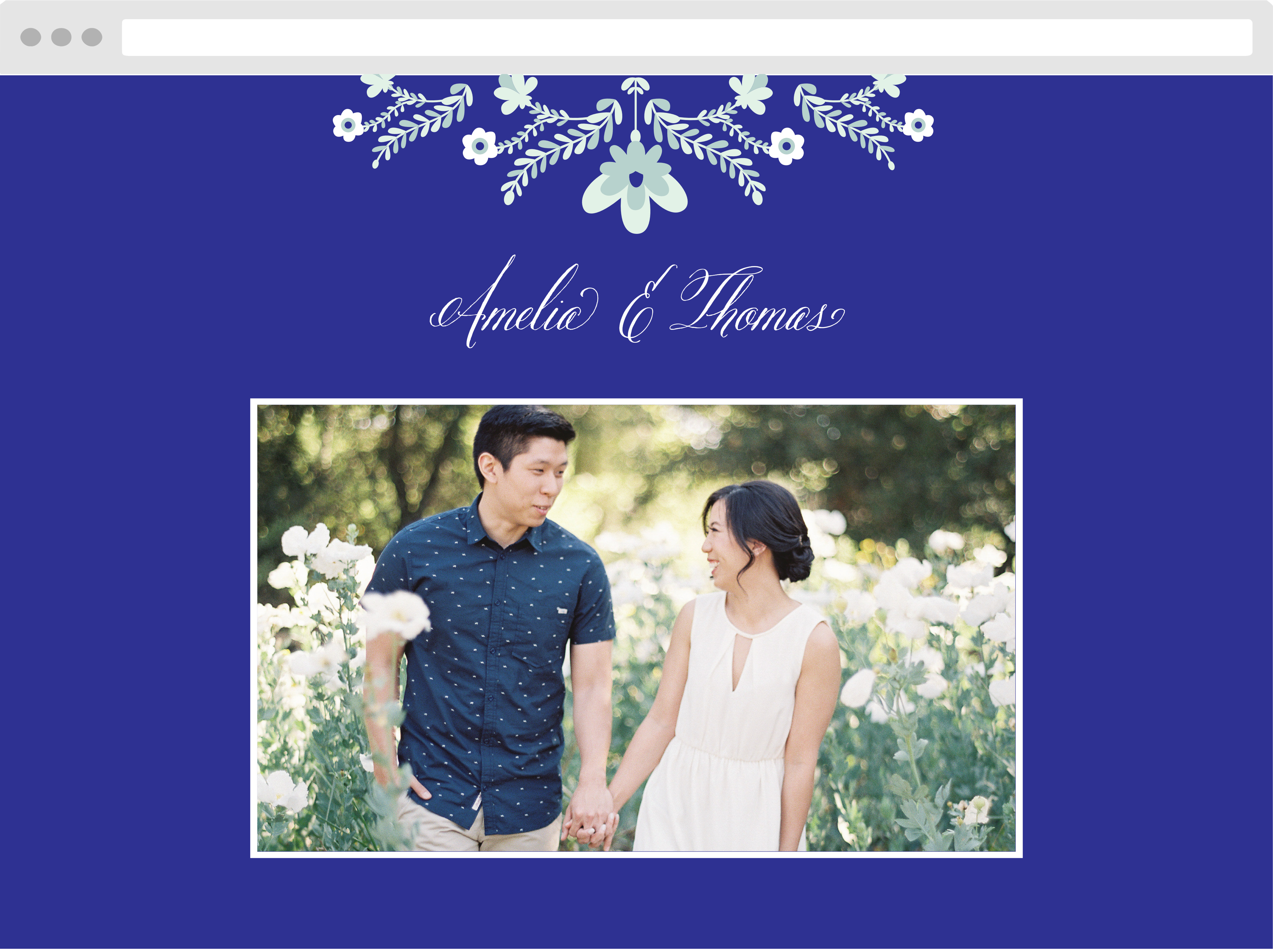 Festive Florals Wedding Website