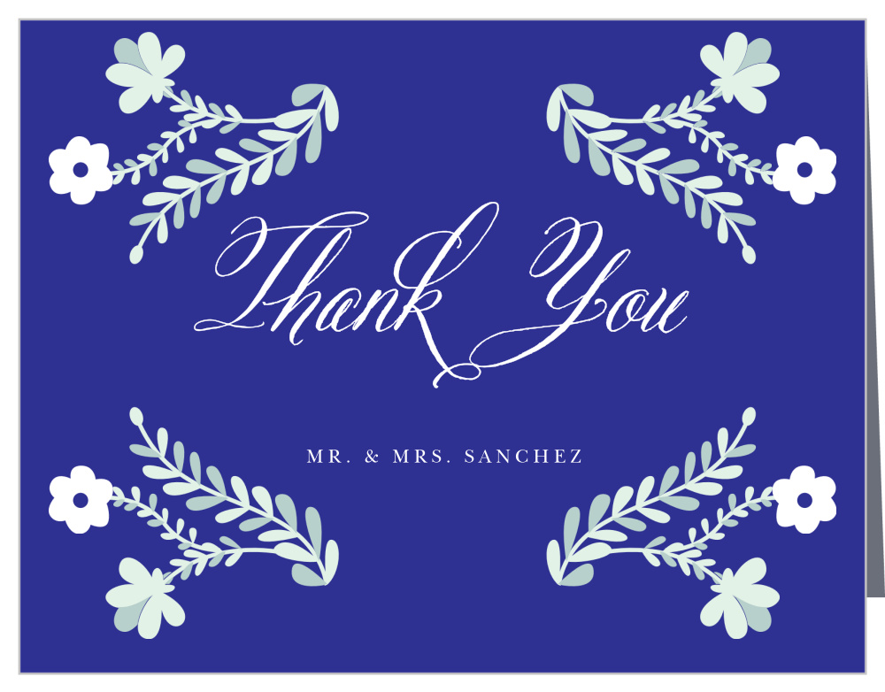Festive Florals Wedding Thank You Cards