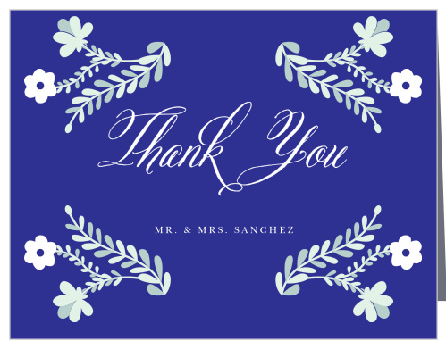 Our Festive Florals Wedding Thank You Cards give you all the space you need to express your gratitude to your guests.