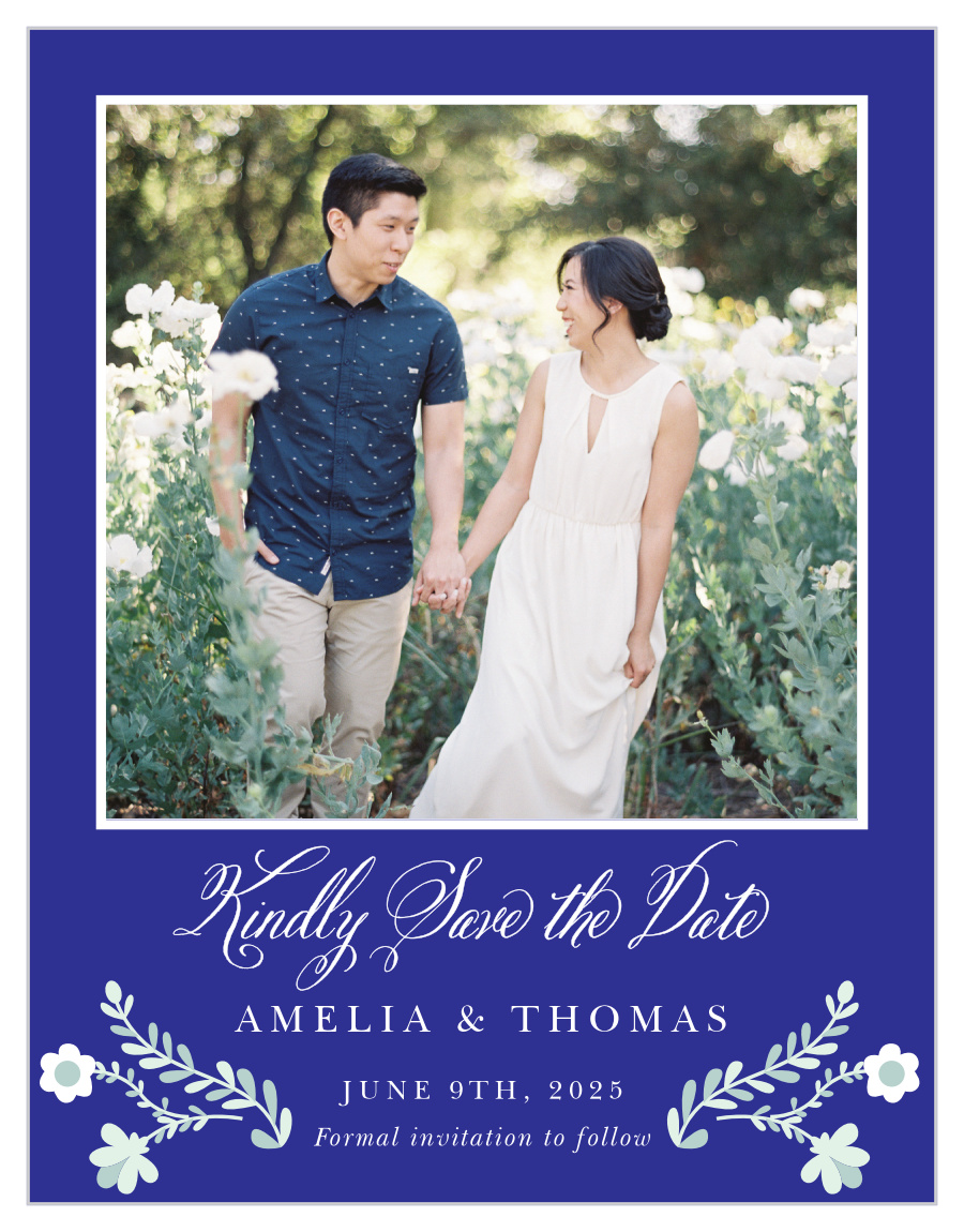 Festive Florals Save the Date Cards