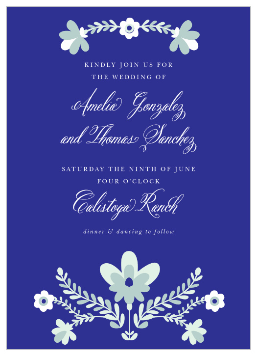 Request that your guests join you on your special night with our Festive Florals Wedding Invitations!