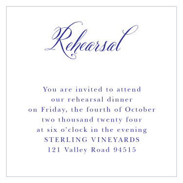 Our Festive Florals Rehearsal Cards keep it simple with this classic design. 