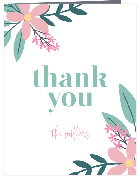 Send your guests an elegant "thank you" with this perfect botanical card.