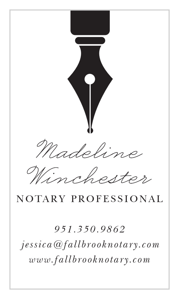 Pointed Pen Business Cards