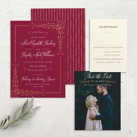 Royal Fairytale Wedding Invitations