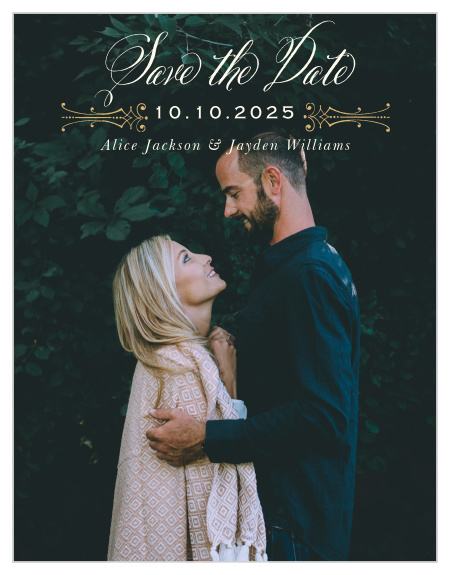 Our Royal Fairytale Save-the-Date Magnets have everything you need to compliment your happily ever after wedding.