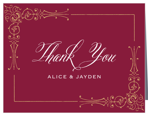 Our Royal Fairytale Wedding Thank You Cards have everything you need to compliment your happily ever after wedding.