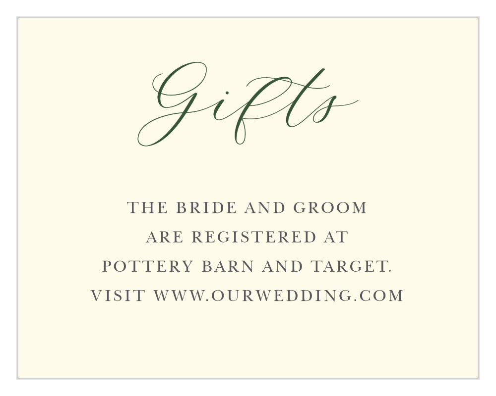Forest Fairytale Registry Cards