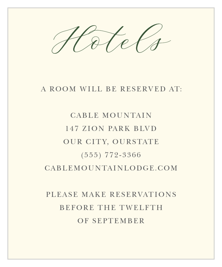 Forest Fairytale Accommodation Cards