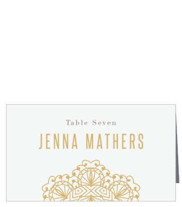 Get your guests to the right tables with our Golden Lace Place Cards! 