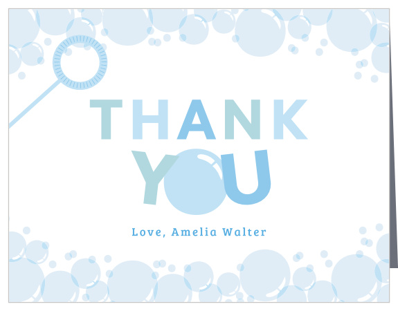 Thank your child’s party guests for making their birthday celebration one to remember with our Bubble Fun Children's Birthday Thank You Cards.
