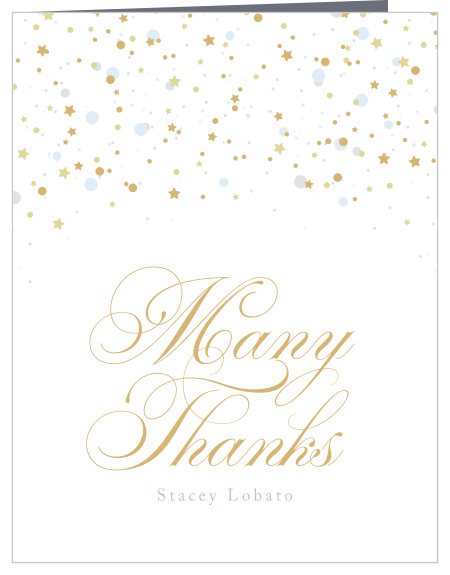 Thank your friends and family for making your birthday celebration one to remember with our Birthday Soiree Milestone Birthday Thank You Cards.