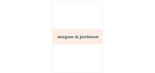 Our Modern Minimalist Wedding Belly Bands are the perfectly snug complement and companion to your wedding invitations.