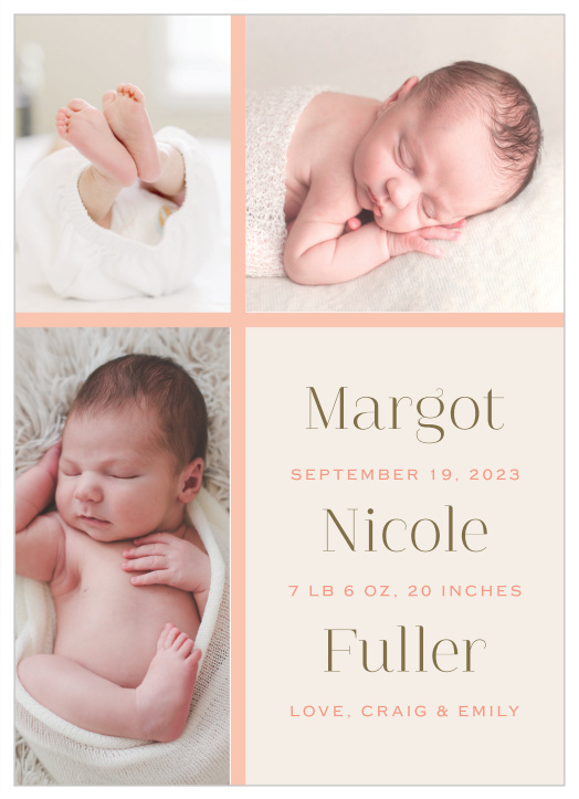 Get the world excited for your bundle of joy! This beautiful birth announcement is just what you've been looking for! Completely customizable, too!