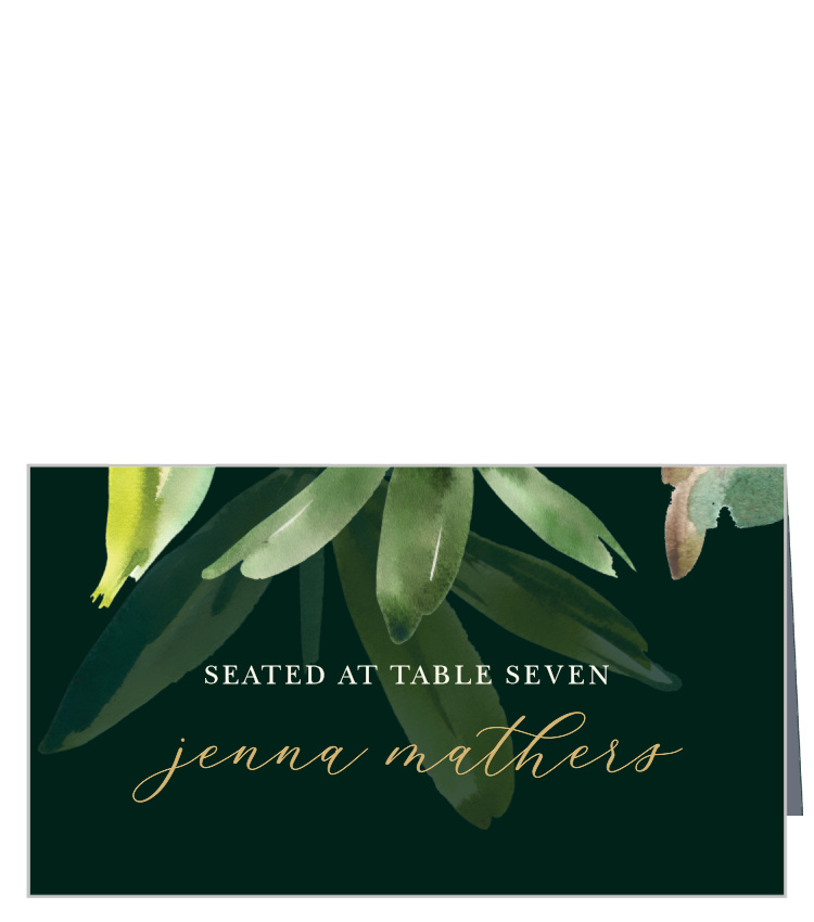Hawaii Palm Leaves Place Cards