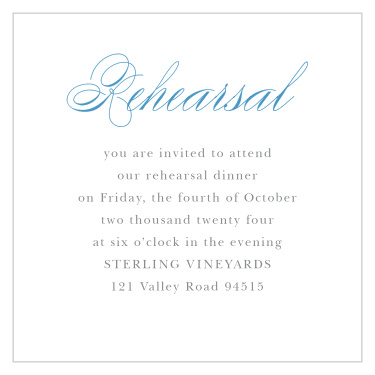 Our Watercolor Star Rehearsal Cards combines classic charm with modern design in a way your guests will love.