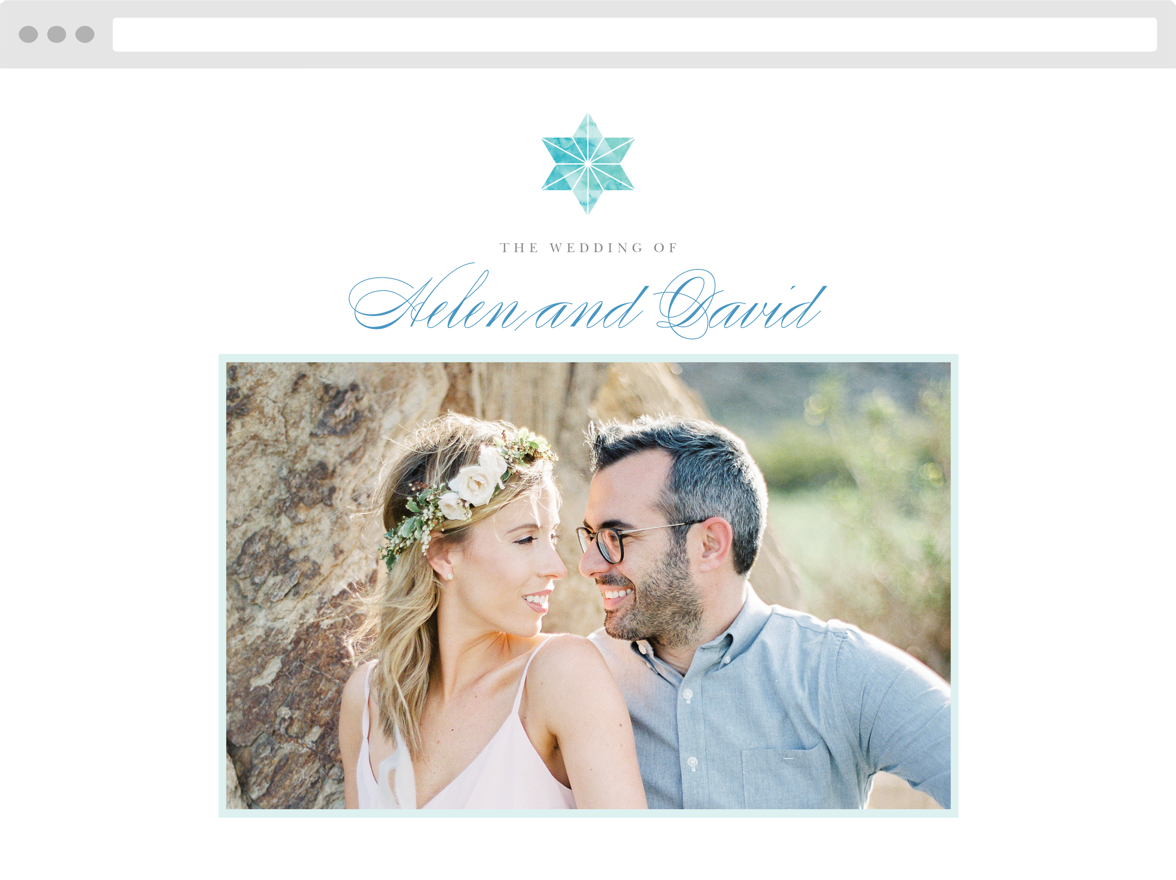 Watercolor Star Wedding Website
