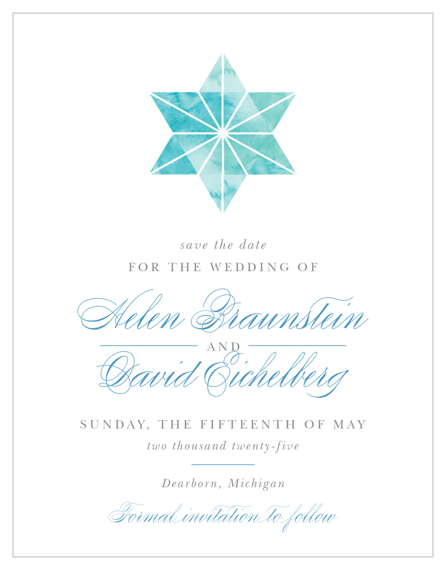 Watercolor Star Save the Date Cards