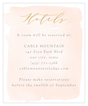 Simple Romance Accommodation Cards guarantee that your guests are as comfortable as possible in the days leading up to your wedding. 