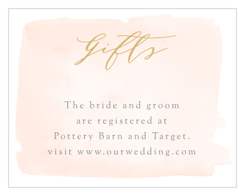 Guide your guests to the items you need and want most to start this new stage of life with our Simple Romance Registry Cards.