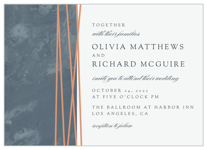 Gather together your nearest and dearest loved ones with the stunning style of our Formal Lines Wedding Invitations.