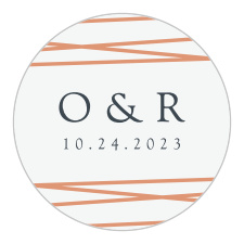 Our Formal Lines Wedding Stickers are your perfect multi-use seal.