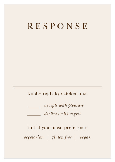 Effortlessly gather your guest list, with our Sheer Overlay Response Cards!
