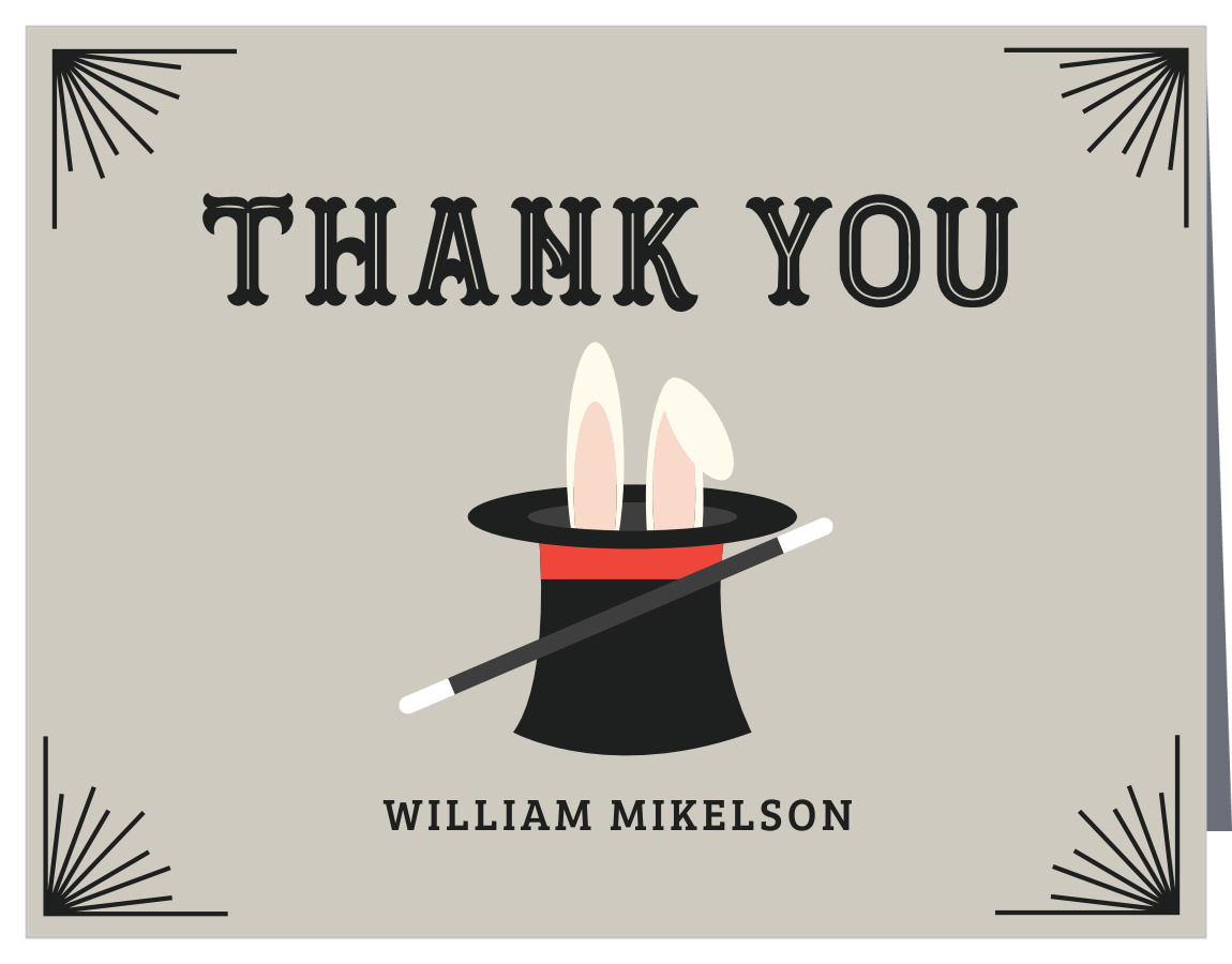 Magician Bash Children's Birthday Thank You Cards