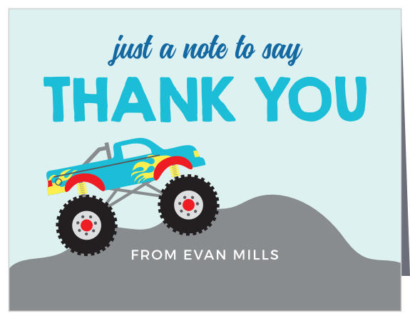 Thank your child’s party guests for making their birthday celebration one to remember with our Birthday Truck Bash Children's Birthday Thank You Cards.