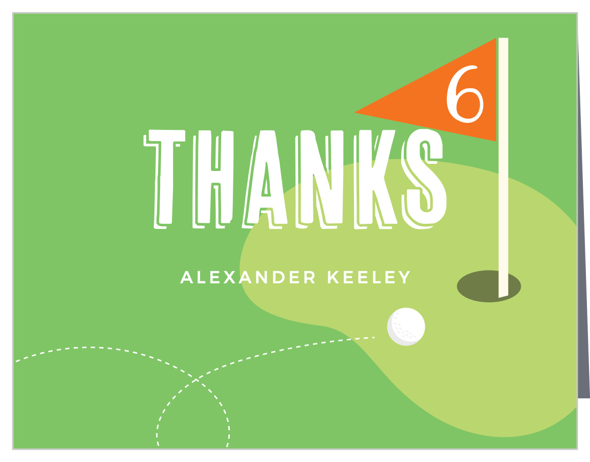 Let's Golf Children's Birthday Thank You Cards