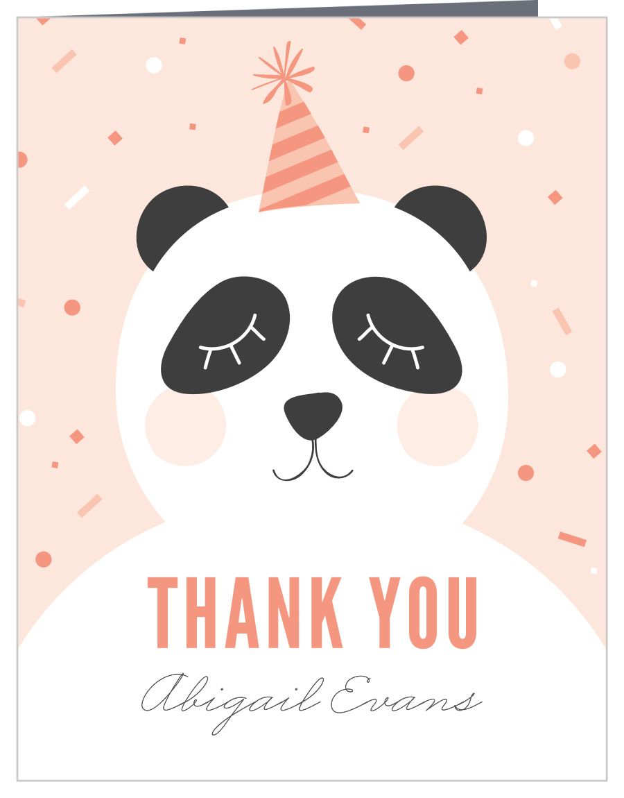 Party Panda Children's Birthday Thank You Cards
