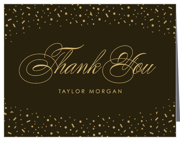 If you had a wonderful surprise birthday party, let your guests know you appreciated their thoughtfulness with our Formal Surprise Milestone Birthday Thank You Cards. 