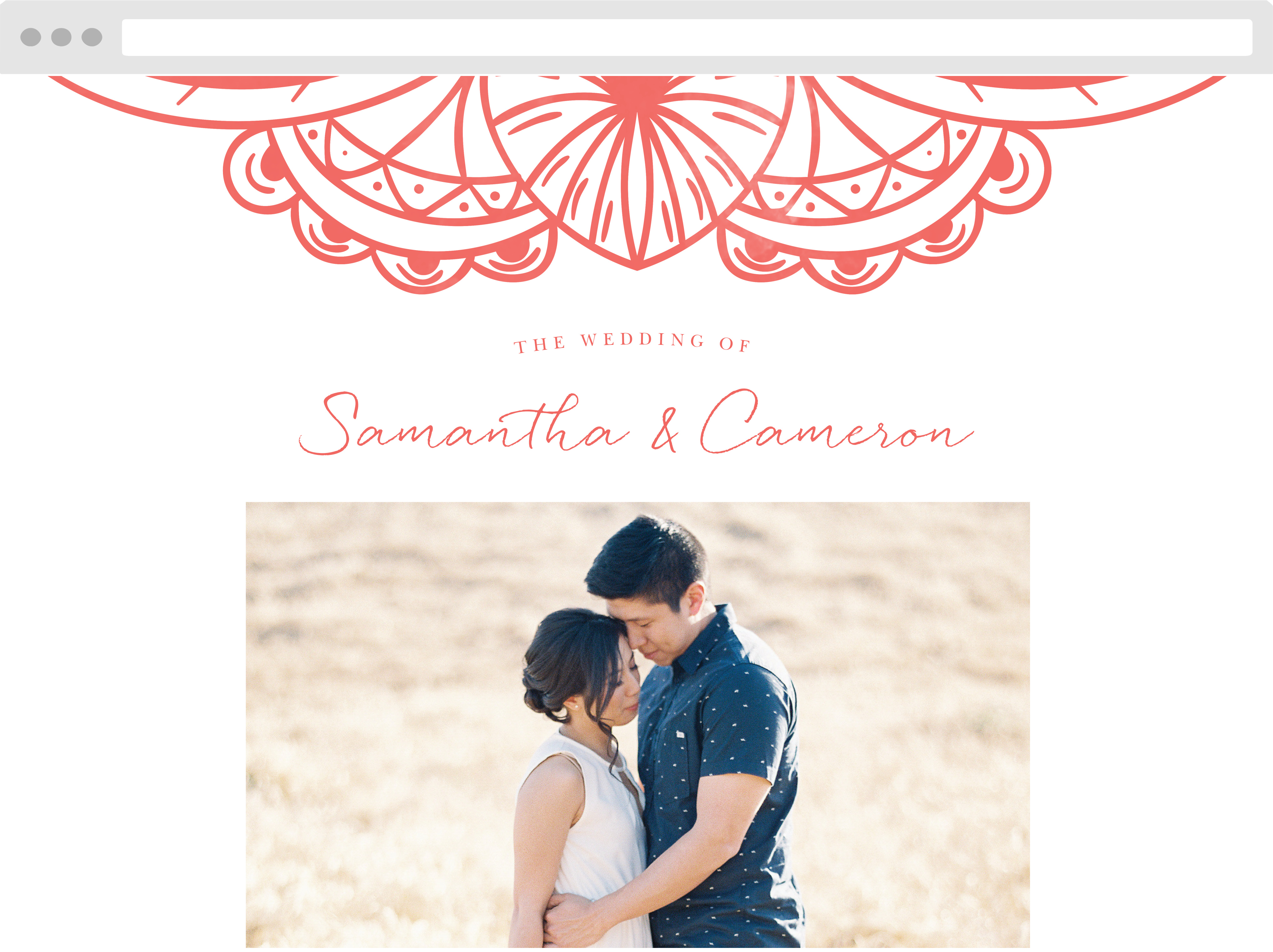 Painted Love Wedding Website