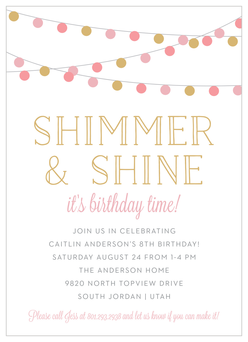 Shimmer & Shine Children's Birthday Invitations