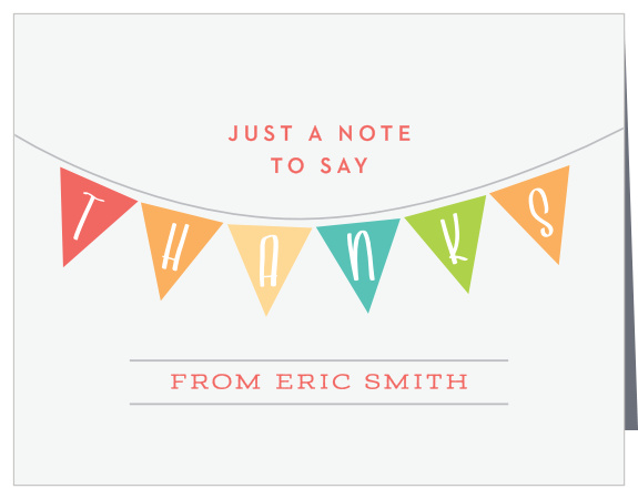 Thank your guests for an amazing time with the Party Flags Milestone Birthday Thank You Cards!