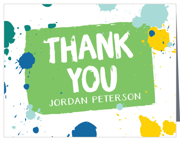 If your child had an awesome time at their birthday celebration, why not thank your guests with our Paintball Party Children's Birthday Party Thank You Cards?