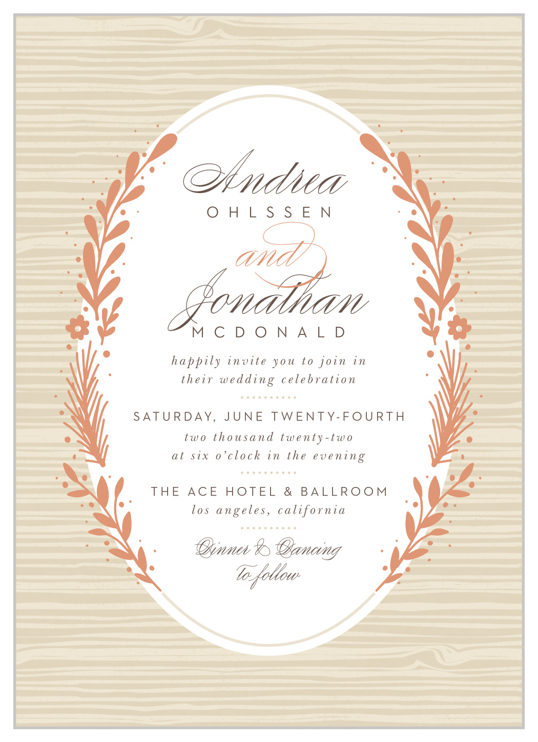 Rustic Laurels Wedding Invitations
