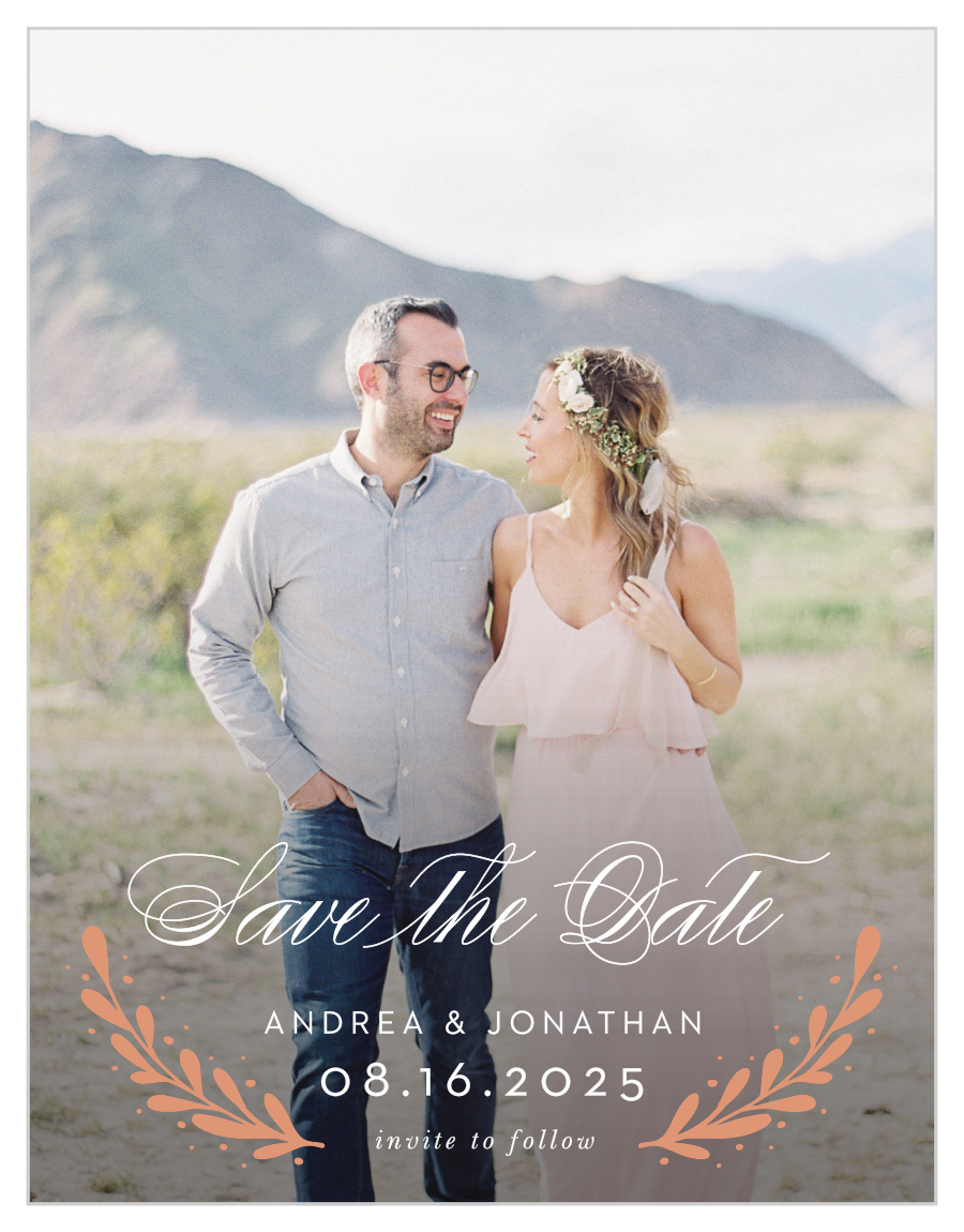 Rustic Laurels Save the Date Cards