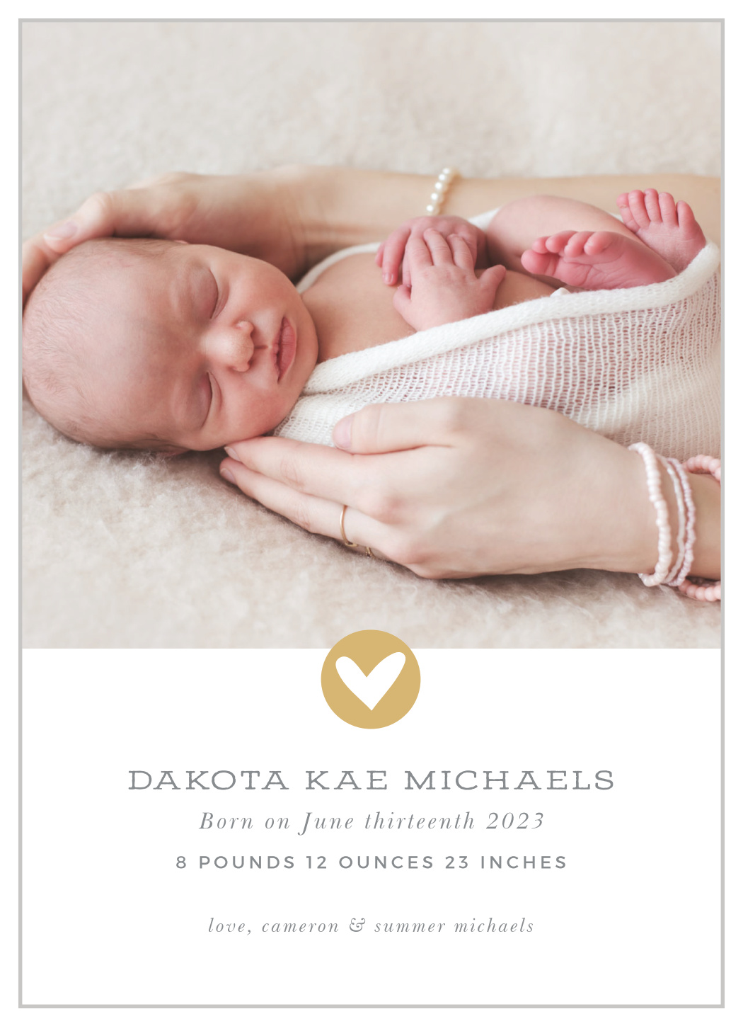 Stamped With Love Birth Announcements