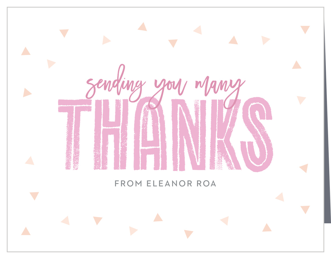 Big One Girl First Birthday Thank You Cards