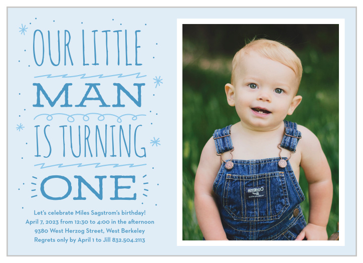 Our Little Man Children's Birthday Party Invitations are a wonderful way to welcome your loved ones to your child's big day!