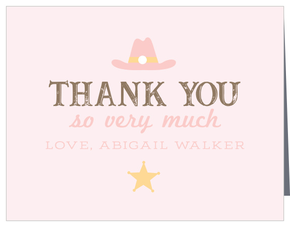 Send your gratitude to your party guests with our Saddle Up Children's Birthday Party Thank You Cards!