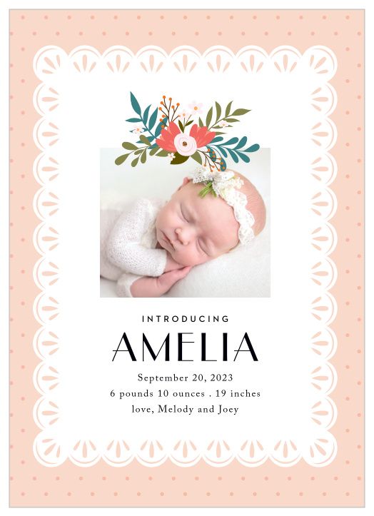 Nickname Intro Birth Announcement Petite Cards by Olivia Raufman