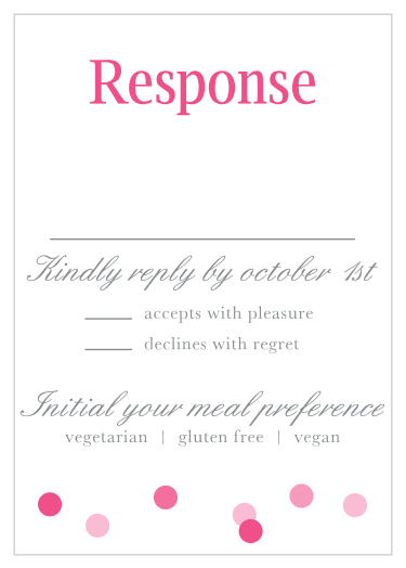 Ensure that you've correctly tallied and prepared for every guest with our Falling Confetti Bat Mitzvah Response Cards.