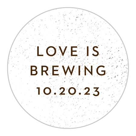 Coffee Love Bridal Shower Stickers